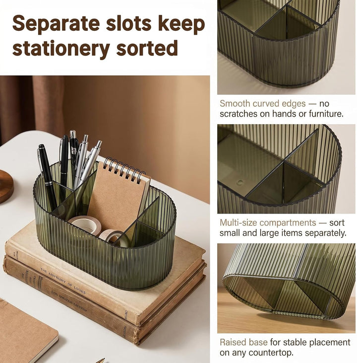 Acryl Kosmetik Organizer mit 5 Fächern, Grosse Kapazität Schminktisch Aufbewahrung, Praktischer Pins