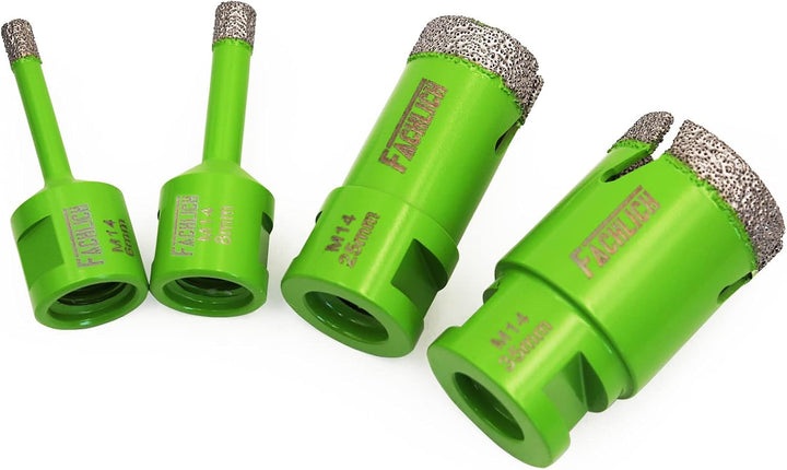 FACHLICH Diamant Fliesenbohrer Set 6/8/25/35mm M14 Diamantbohrer Lochsäge für Porzellan Fliese Grani