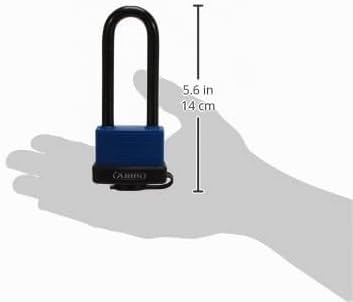 ABUS Messing-Vorhängeschloss Aqua Safe 70IB/50HB80 mit hohem Bügel - wetterfest - Edelstahlbügel für