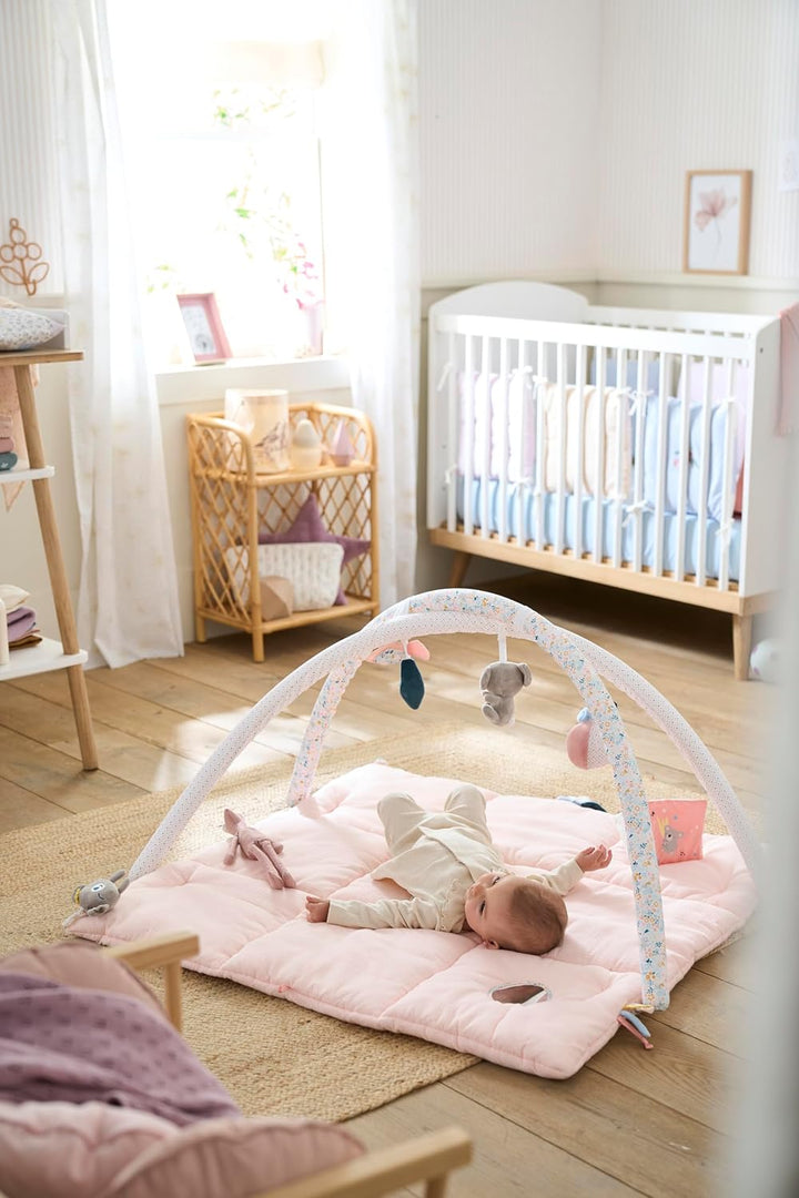 Vertbaudet Activity-Decke mit Spielbögen,Kleiner Löwe, Tansania rosa/Koala ONE Size Rosa/Koala Einhe