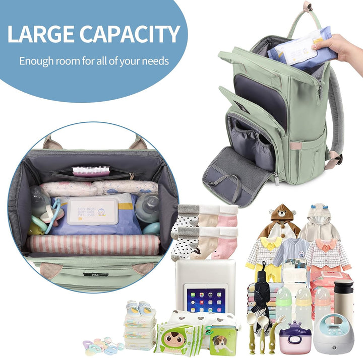 Pomelo Best Baby Wickelrucksack macaron Wickeltasche Rucksack mit wasserdicht Wickelunterlage Grosse