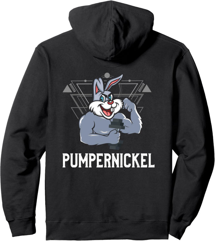Backprint Pumpernickel Fitness Workout Training Pullover Hoodie