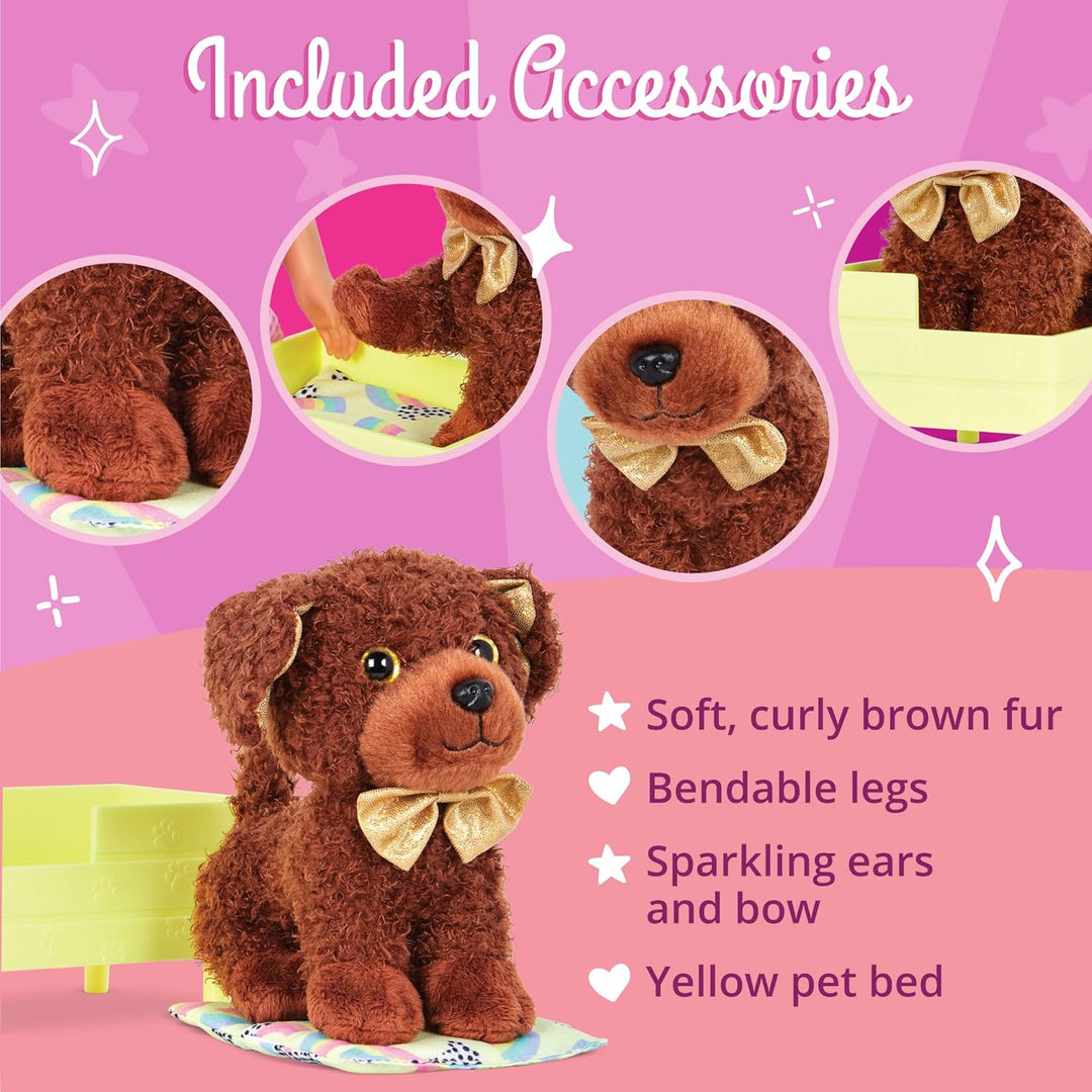 Glitter Girls - Grizzly - 36 cm Puppen-Zubehör - Puppe Haustiere - Hund Plüsch - Ausgestopfte Tiere