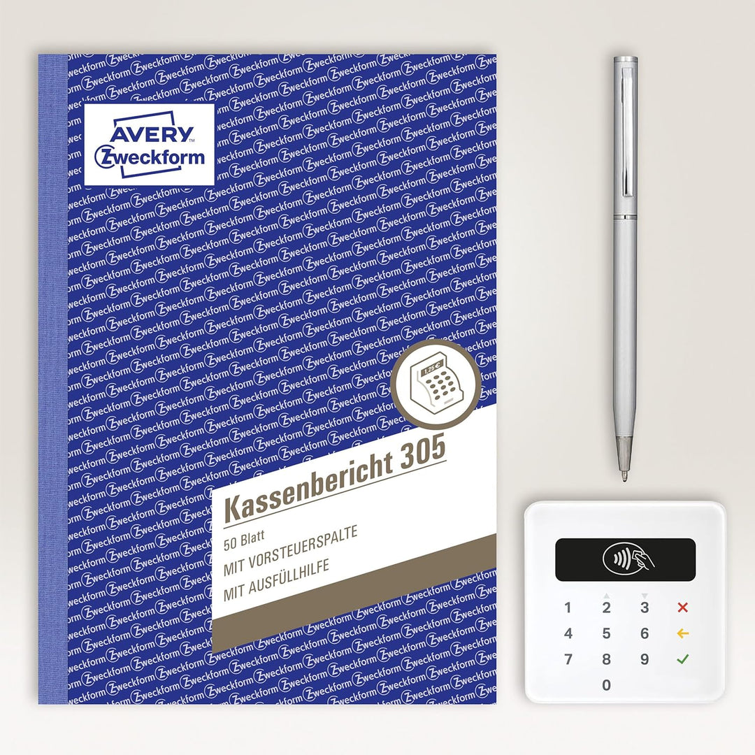 AVERY Zweckform 305-5 Kassenbericht (A5, 50 Blatt, mikroperforiert, retrograde Ermittlung der Tagese