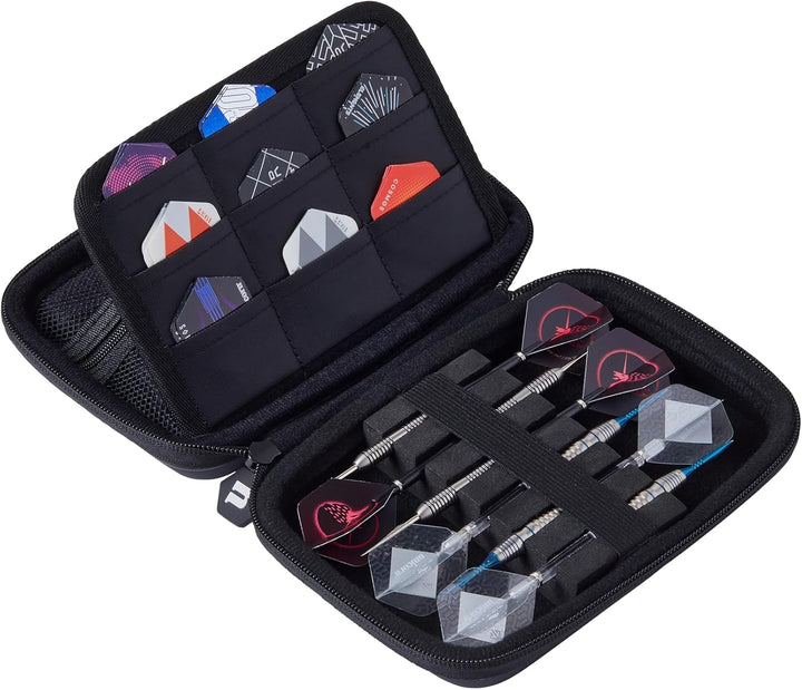 Unicorn Ultra James Wade Dart-Etui, schlankes schwarzes Design mit stilisiertem UK-Union Jack-Design