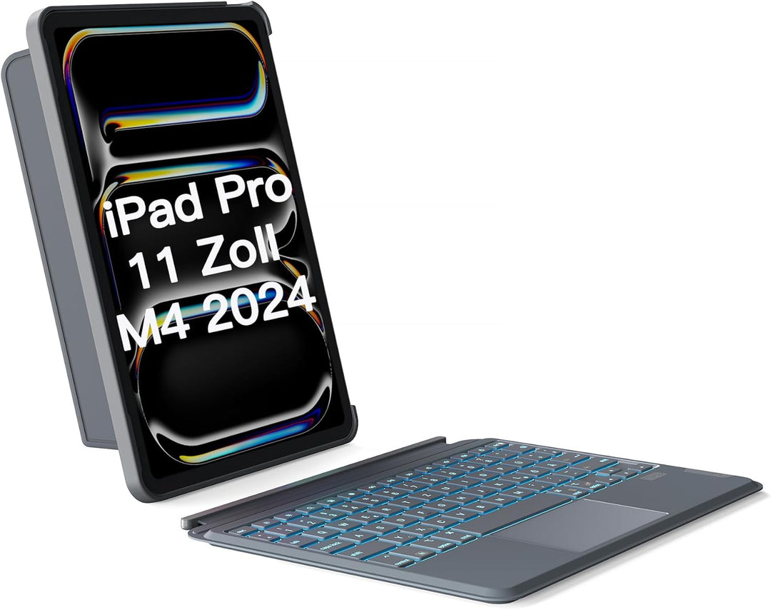 Inateck Hülle mit Tastatur für iPad Pro 11 2024,Ace-Touch Tastatur mit Touchpad für iPad Pro 11 Zoll