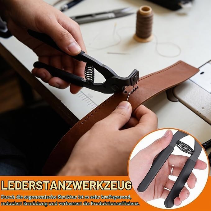 HEEPDD Leder Stanz Werkzeug, 4mm Silent Leder Locher Carbon Stahl Leder Handwerk Stanzwerkzeuge(4mm-
