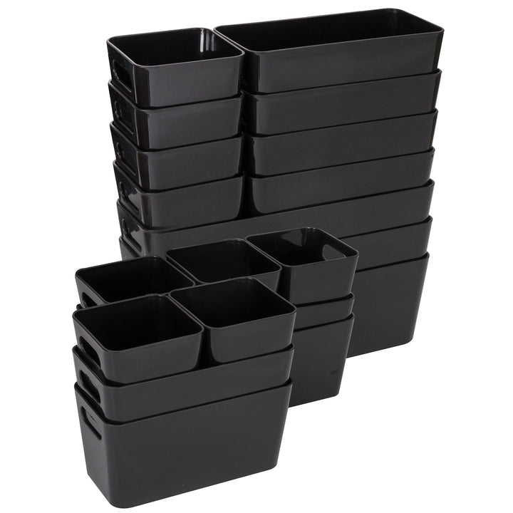 Hummelladen 22 Teile Organizer Set - 10 cm hoch - in 3 Grössen - schwarz - Schubladeneinsatz - passe