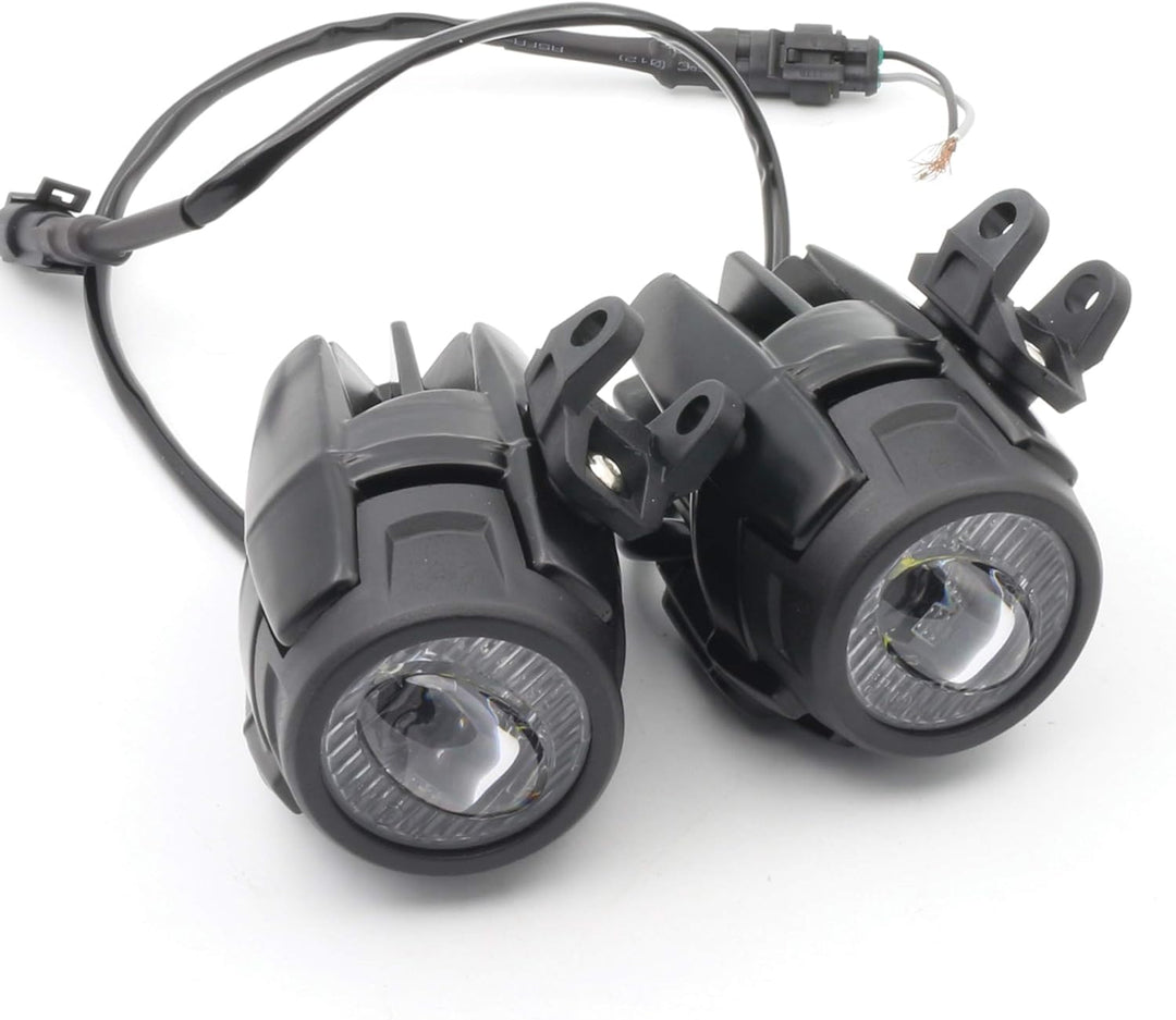 CPOWACE Zusätzliche Motorrad LED Scheinwerfer, 2 Stück LED Motorrad Nebel Licht Zusatzscheinwerfer,w