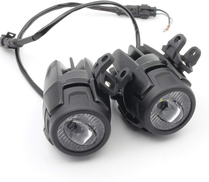 CPOWACE Zusätzliche Motorrad LED Scheinwerfer, 2 Stück LED Motorrad Nebel Licht Zusatzscheinwerfer,w