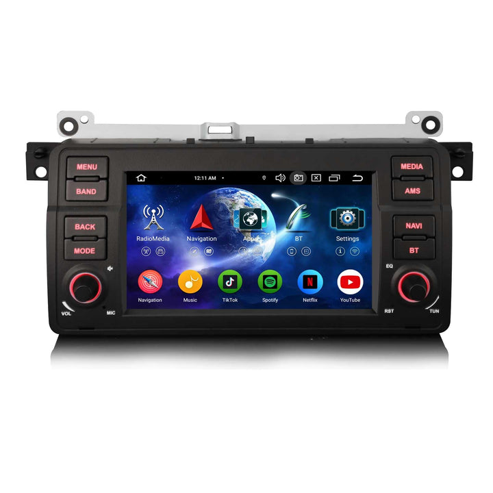 Erisin Android 14 4GB+64GB 8-Kern Autoradio Bluetooth GPS Navigation für BMW 3er M3 E46 318 320 Rove
