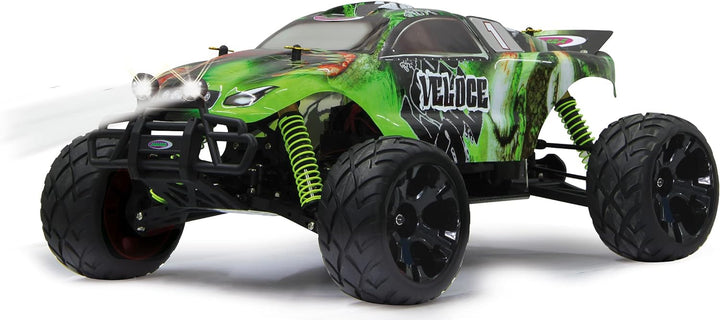JAMARA Veloce Monstertruck 1:10 4WD Lipo 2,4G LED - Allrad, Elektroantrieb, Akku, 40Kmh, Aluchassis,