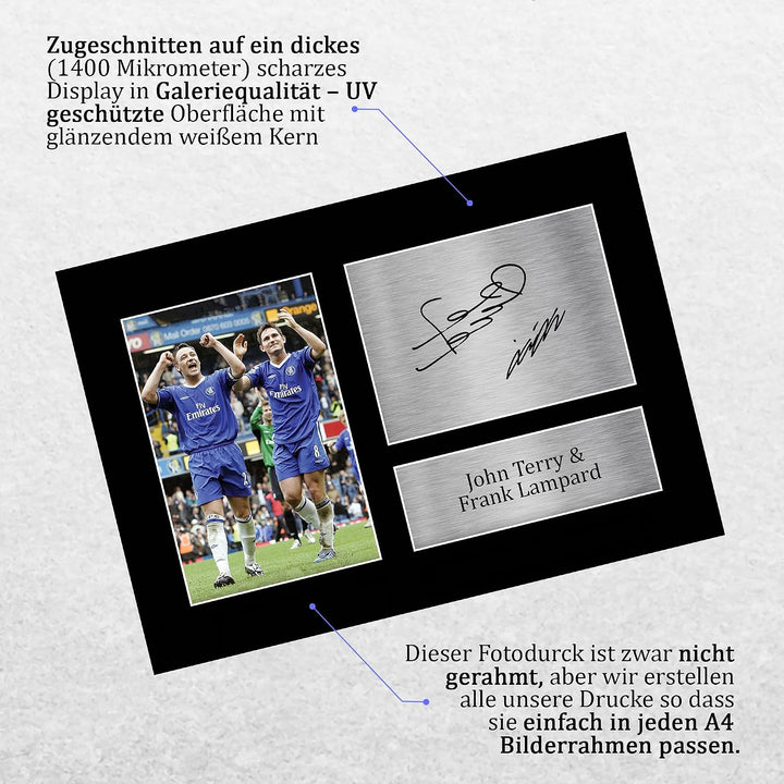 HWC Trading A4 John Terry &amp; Frank Lampard Geschenke Gedruckt, Signiert Autogramm Bild, Für Fussball-