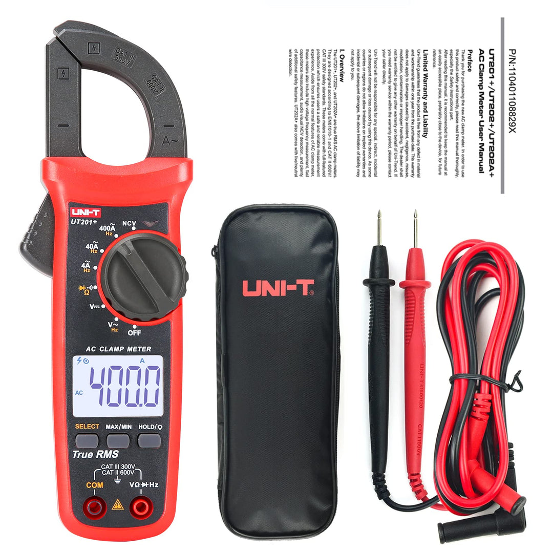 UNI-T UT201+ Digital Clamp Meter 4000 counts Multimeter auto range True-RMS-Zangenmessgerät DC curre