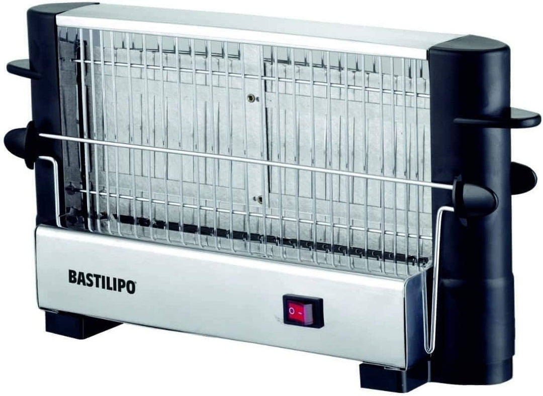 Bastilipo - 750W Mehrbrottoaster, Doppelte Toastfläche 22 x 11 cm, Edelstahlgrill, FIREFOX FAST TOAS