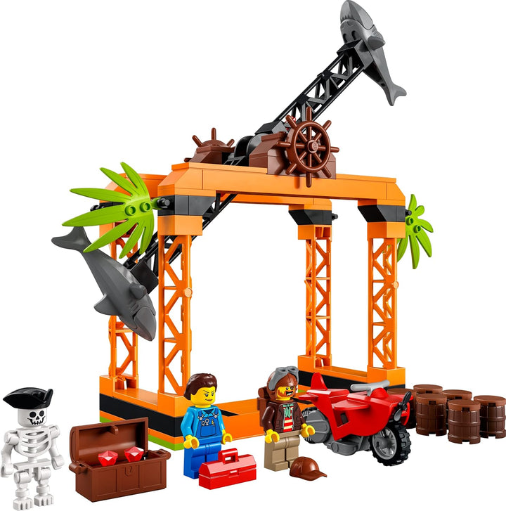 LEGO 60342 City Stuntz Haiangriff-Challenge Set, Inkl. Motorrad Und Stunt Racer Minifigur, Action-Sp