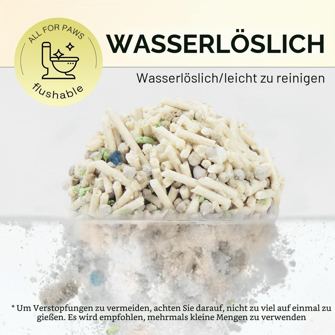 All For Paws 5-in-1 gemischtes Tofu-Katzenstreu, 12 l (2er-Pack), spülbar, schnelles Klumpen, stauba