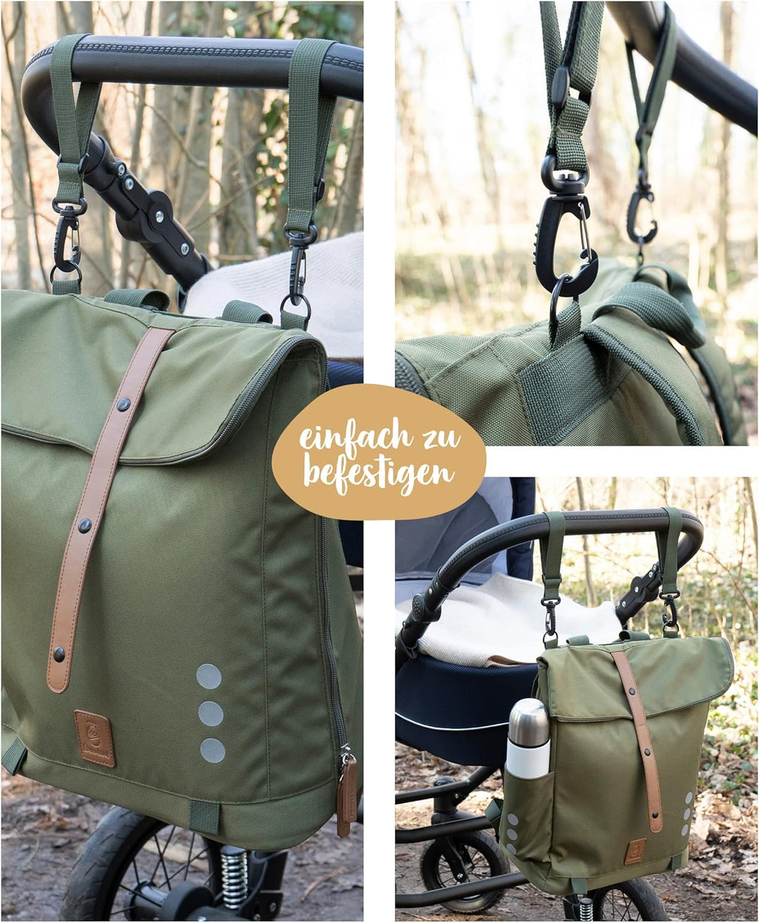 Ehrenkind® Wickeltasche Rucksack | Grosser Wickelrucksack mit Multifunktions-Babytaschen und mobiler
