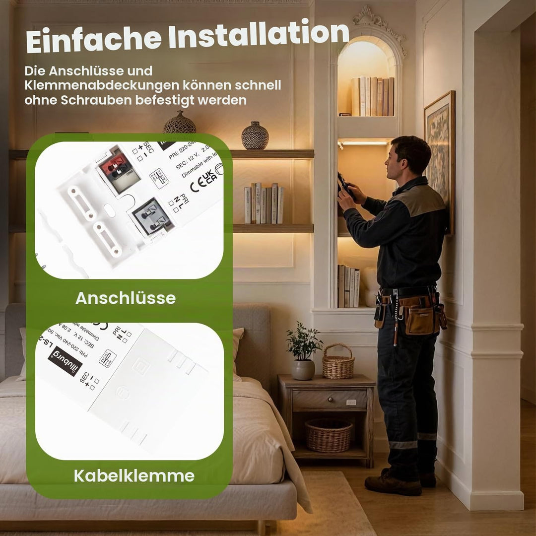 LED Trafo 24V Dimmbar Triac 10W - 25W für LED Strip Lampe LED Netzteil Treiber Transformator Vorscha