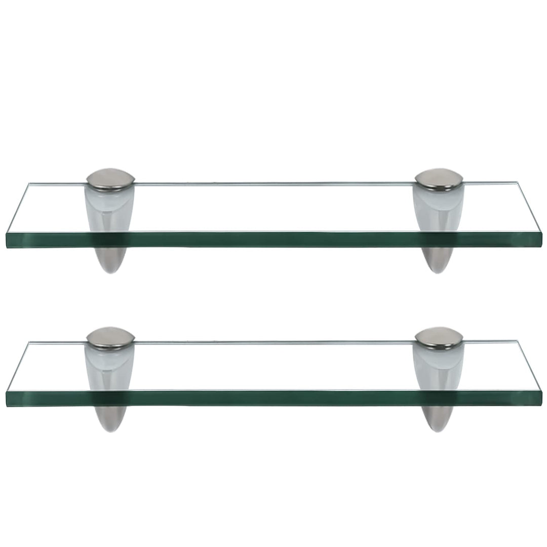 Randaco 2X Glasablage Glasregal, Glas Glasablage Klarglas mit Wandhalterung&8mm ESG Sicherheitsglas