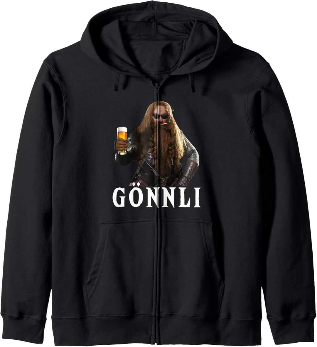 gönnli biertrinker saufen bier beer Kapuzenjacke