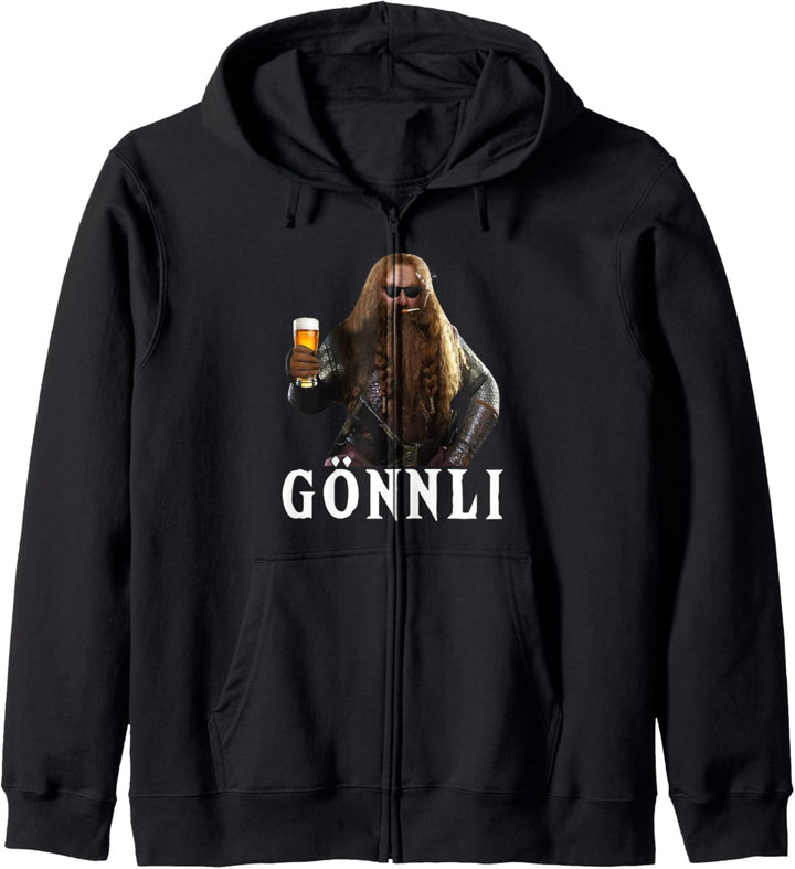 gönnli biertrinker saufen bier beer Kapuzenjacke