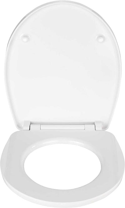 WENKO WC-Sitz Hochglanz Acryl Frog News, High Gloss Oberfläche, hygienischer Toilettendeckel mit Abs