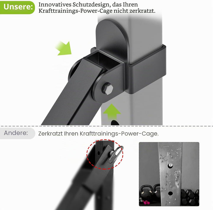 Kipika Gürtel Kniebeugen Befestigung für Power Racks und Käfige, passend für 3x3 Power Cage Squat Ra