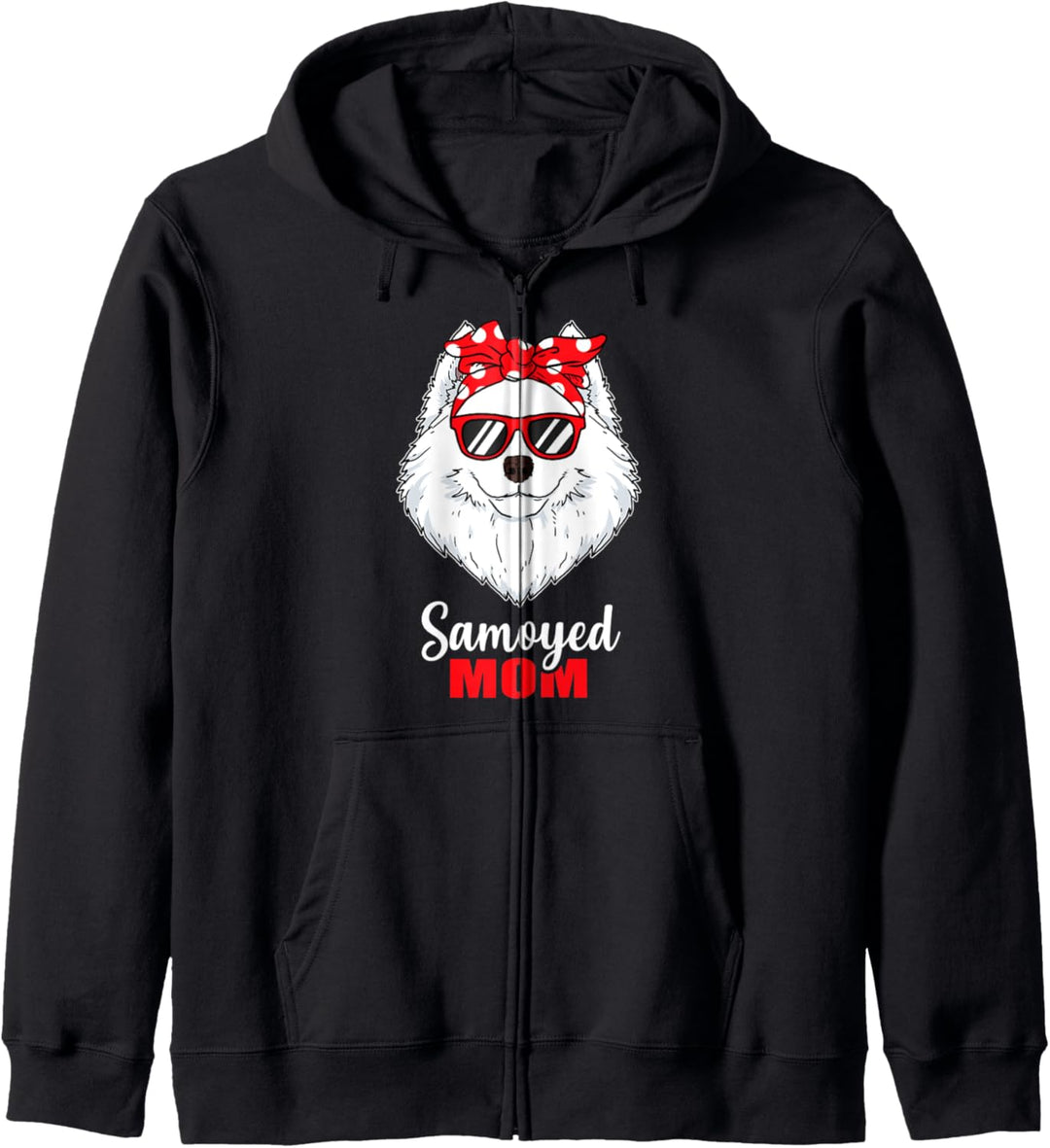 Lustiges Hunde Mama Geschenk Frauchen Samojede Hund Kapuzenjacke