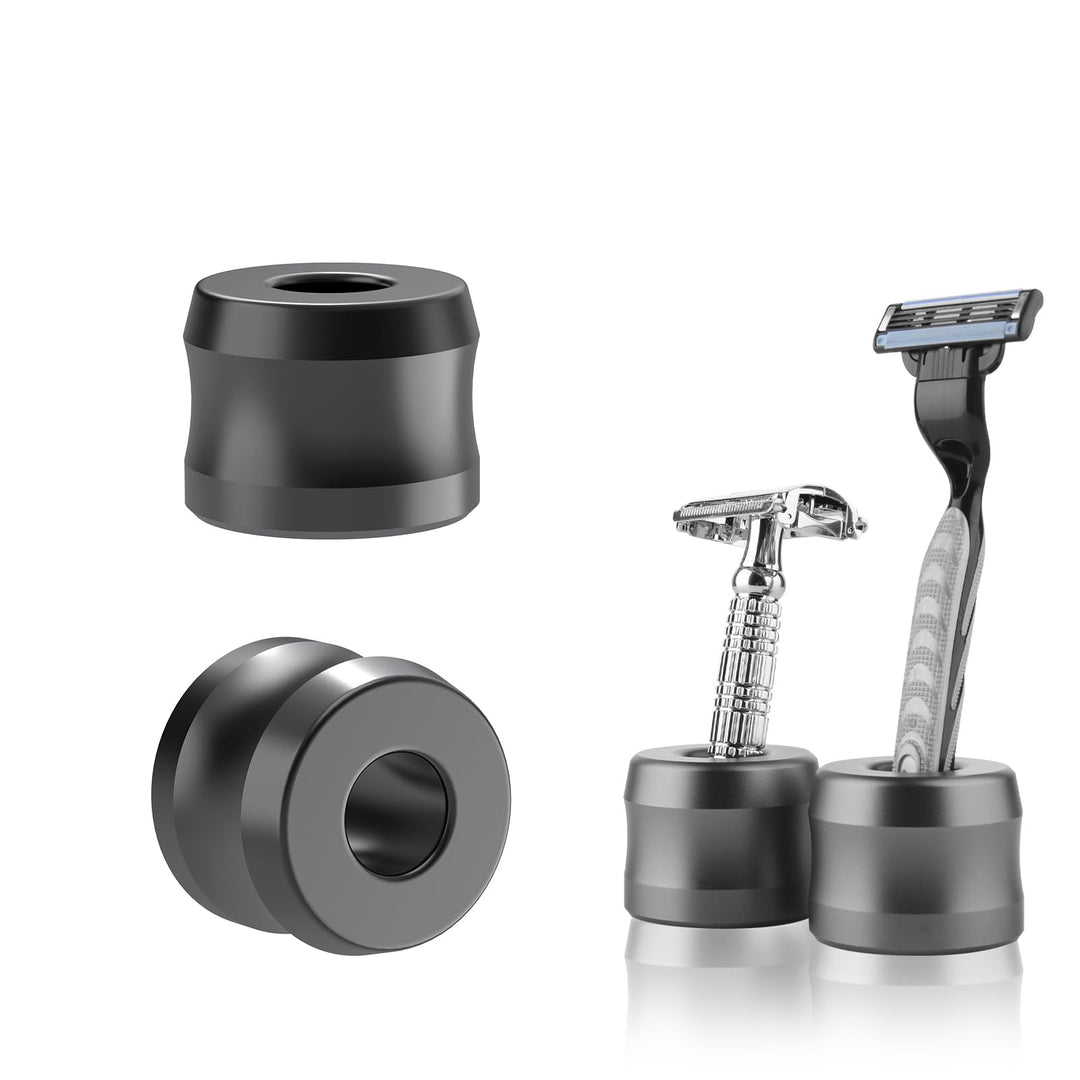 Linkidea 2 Stück Sicherheitsrasiererständer, Öffnungsdurchmesser 18,5 mm, Aluminiumlegierung, Herren