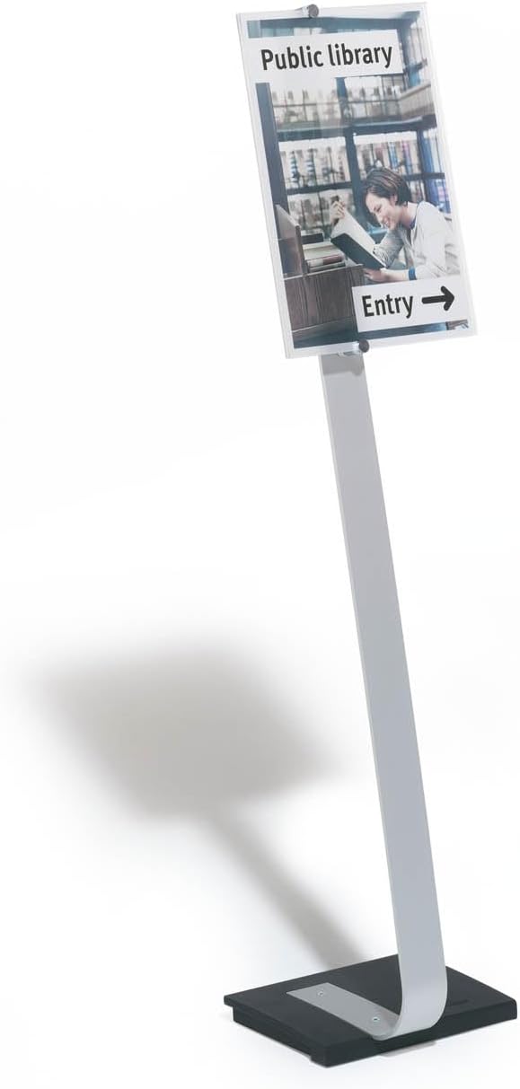 Durable Präsentationsständer Crystal Sign Stand A3, für Hoch- und Querformat, 481923, A3