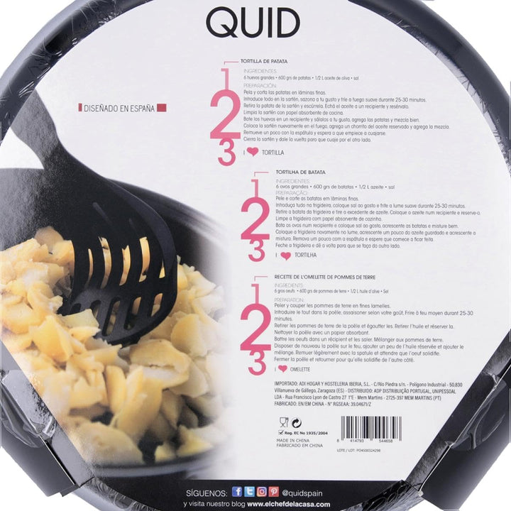 Quid Gastro Fun-Omelette Pfanne, Aluminium, schwarz, 28 cm 47x30x10