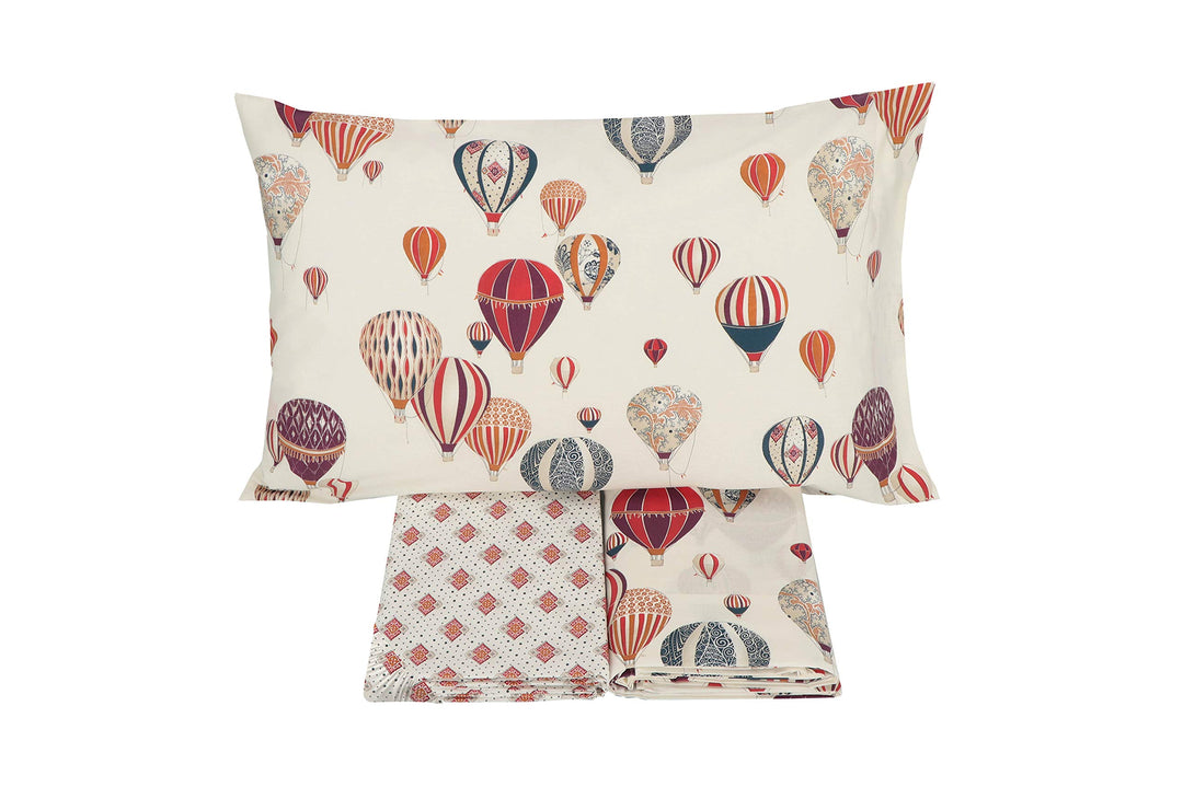 Gabel Bettwäsche-Set für Doppelbett, Wonderland Bett, Blau Blau 160 x 190 cm Wonderland Doppelbett E