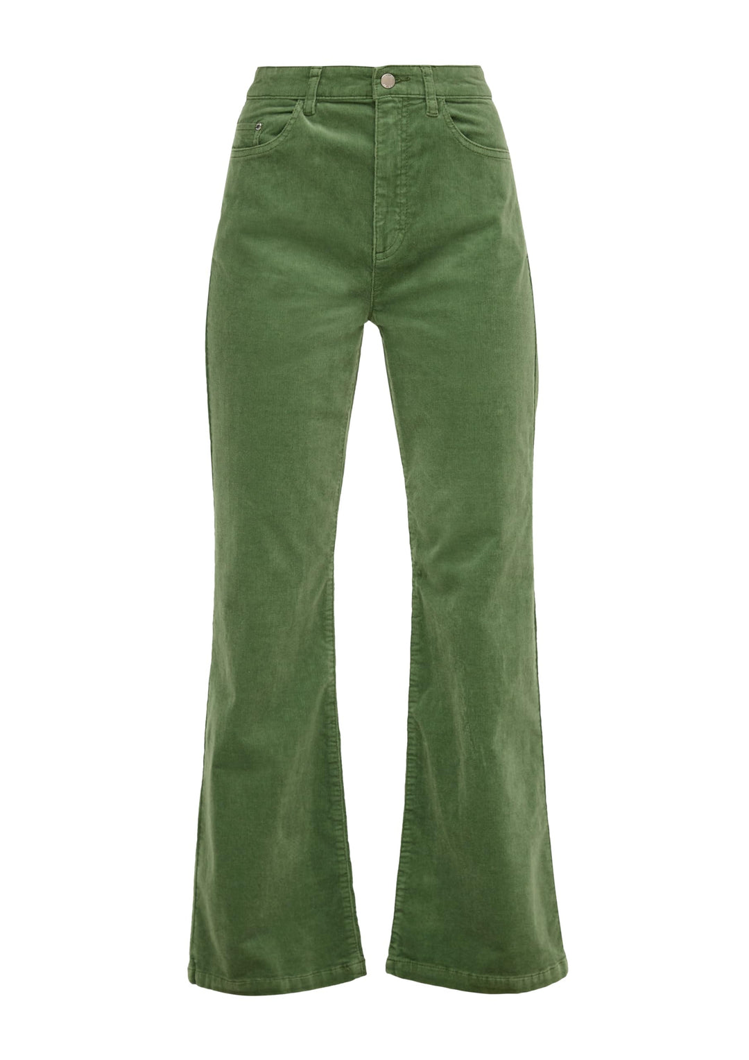s.Oliver Damen Cord Hose, Slim Fit, Grün