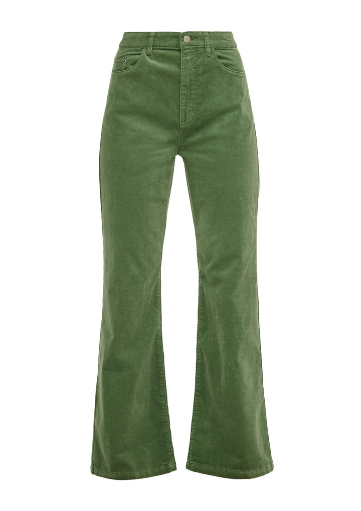 s.Oliver Damen Cord Hose, Slim Fit, Grün