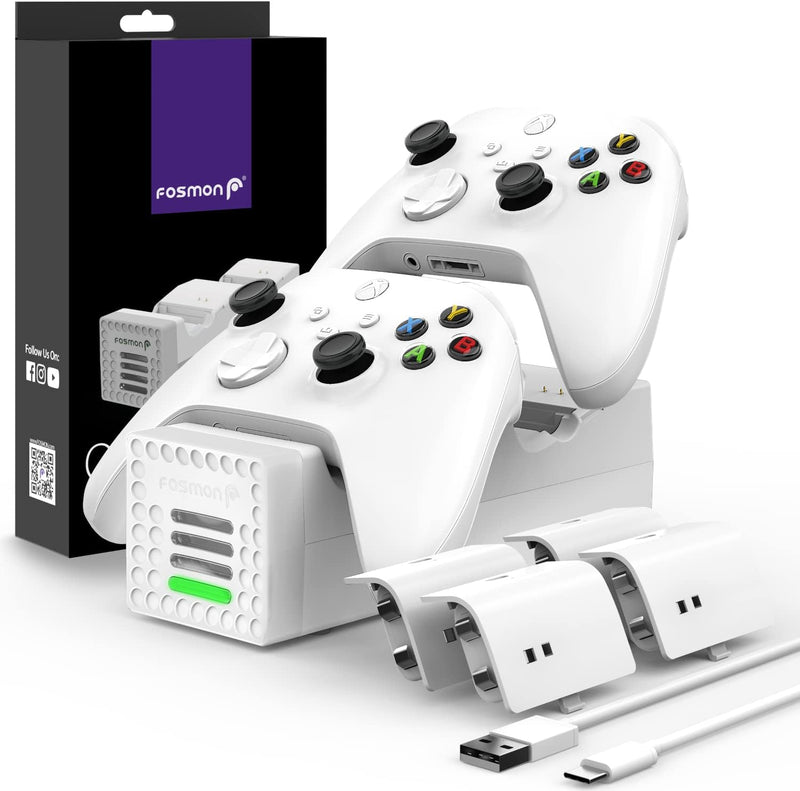 Fosmon Quad PRO 2 Ladestation Kompatibel Mit Xbox Series X/S Controllers (Nicht für Xbox One/360 /El