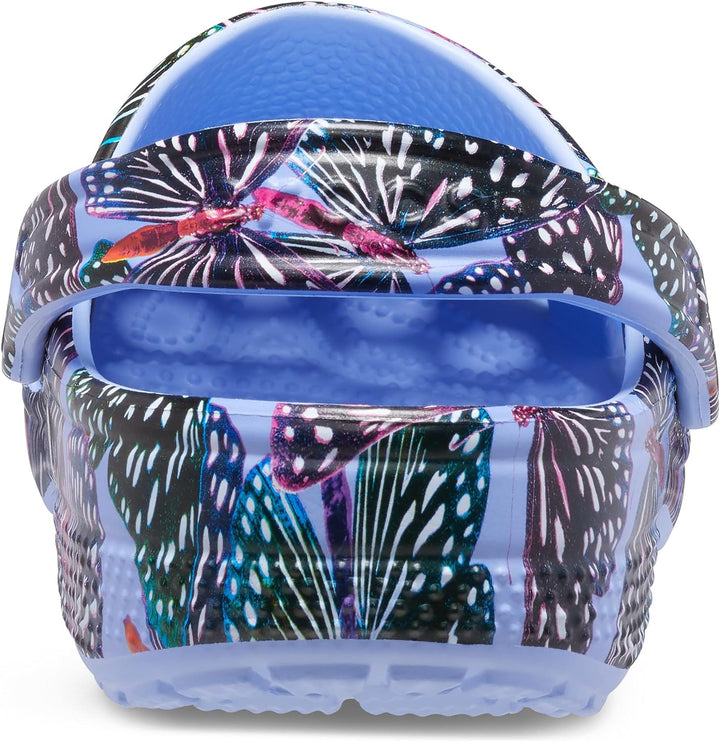 Crocs Unisex Classic Printed Floral ClogsHolzschuh 40/42 EU Moon Jelly Multi Butterfly, 40/42 EU Moo