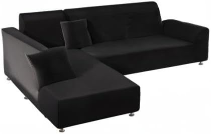 ShowyLive Sofa Überzug Ecksofa L Form Couch Überzug 2er Set Elastische Stretch mit 2 Stück Kissenbez