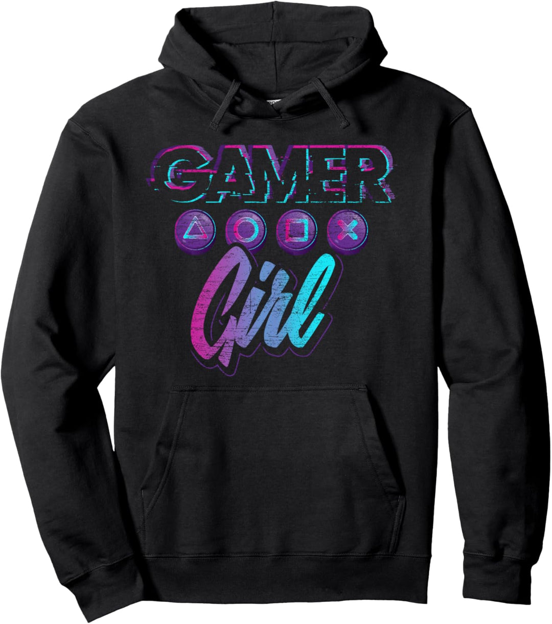 Gamer Mädchen Controller Nerd Geschenk Gaming Pullover Hoodie