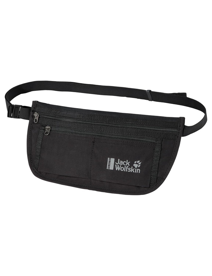 Jack Wolfskin Unisex Document Belt RFID Sicherer Bauchgurt, Schwarz, Einheitsgrösse EU Einheitsgröss
