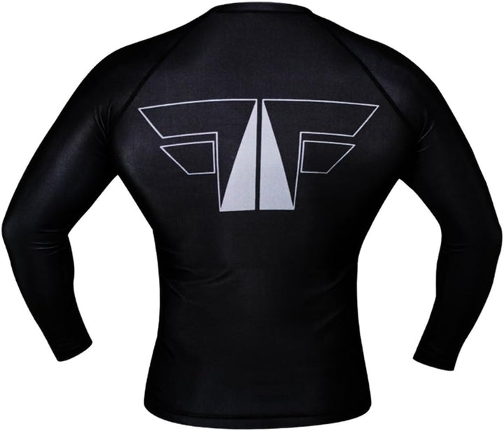 FOX-FIGHT Fist Punch Rashguard Long Sleeves Shirt Kompression MMA BJJ Muay Thai Training Fitness M S