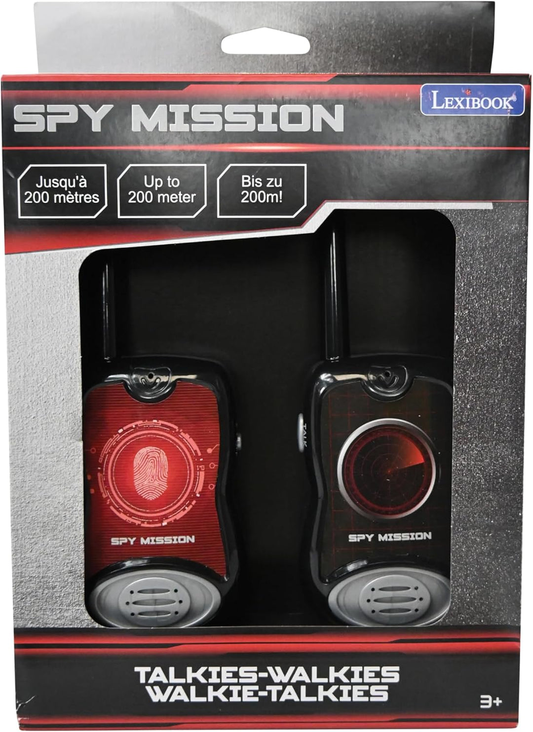 Lexibook, Spionage-Mission, Talkies-Walkies 200m, Kommunikationsspiel für Kinder, 2 Kommunikationska