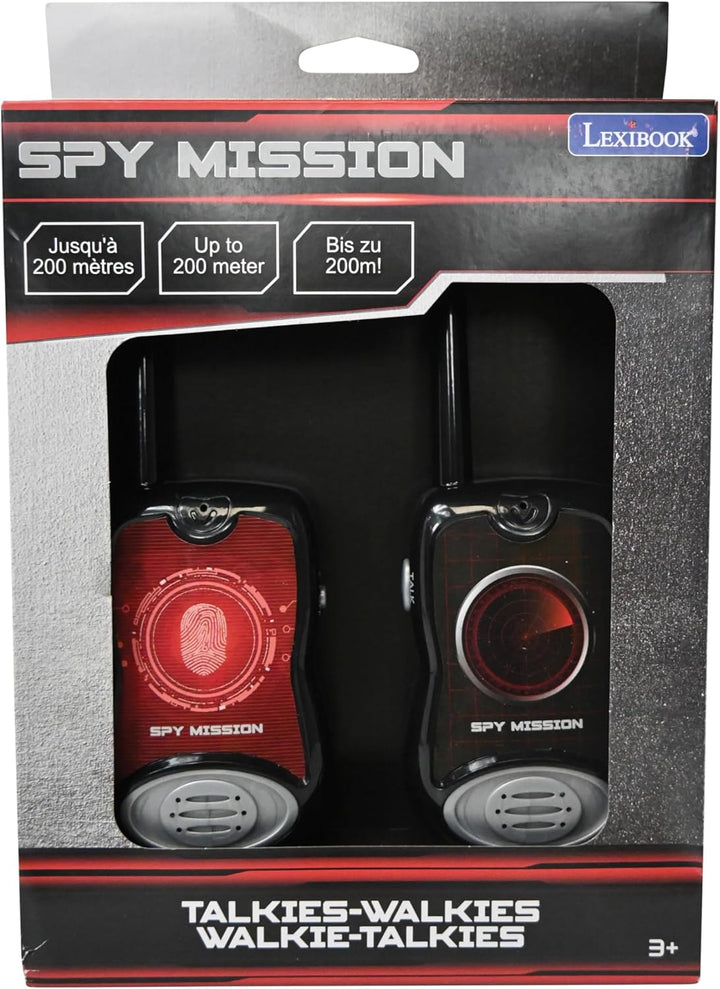 Lexibook, Spionage-Mission, Talkies-Walkies 200m, Kommunikationsspiel für Kinder, 2 Kommunikationska