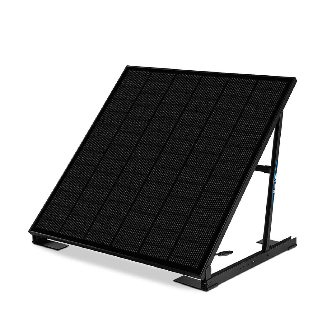 RAY 285W Full Black Solarmodul inkl. Flachdach- &amp; Garten-Halterung – TopCon N-Typ – 25% Wirkungsgrad