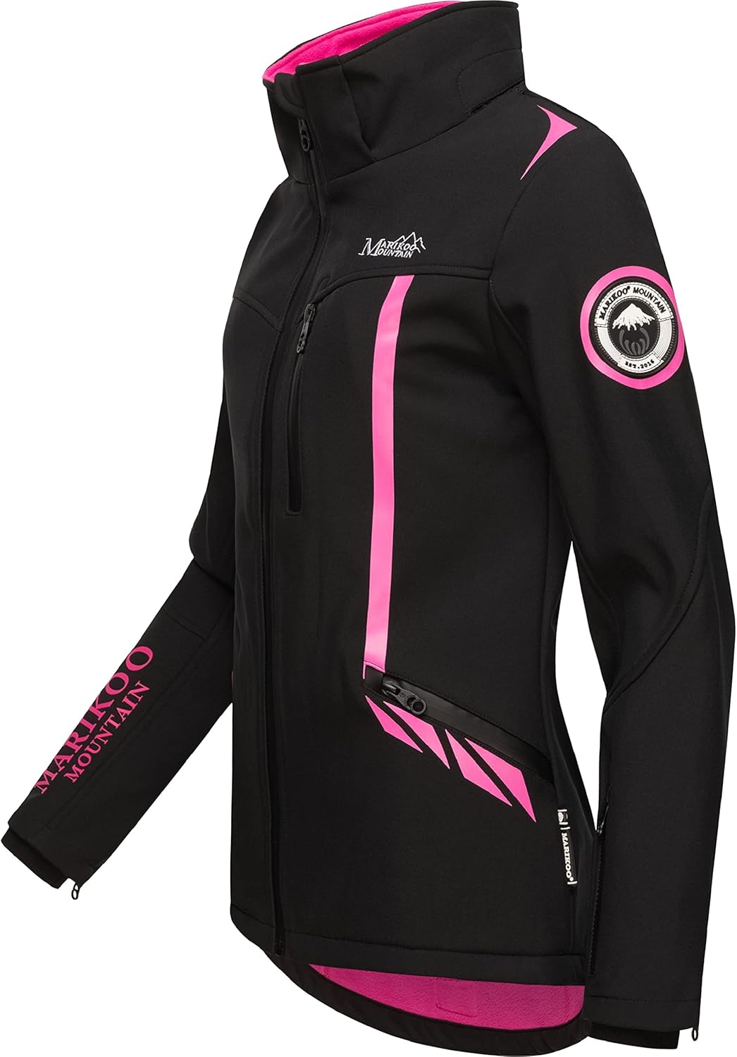 MARIKOO Damen Softshelljacke wasserdichte Funktionsjacke mit abnehmbarer Kapuze Mount-Cho-Oyu XS-XXL