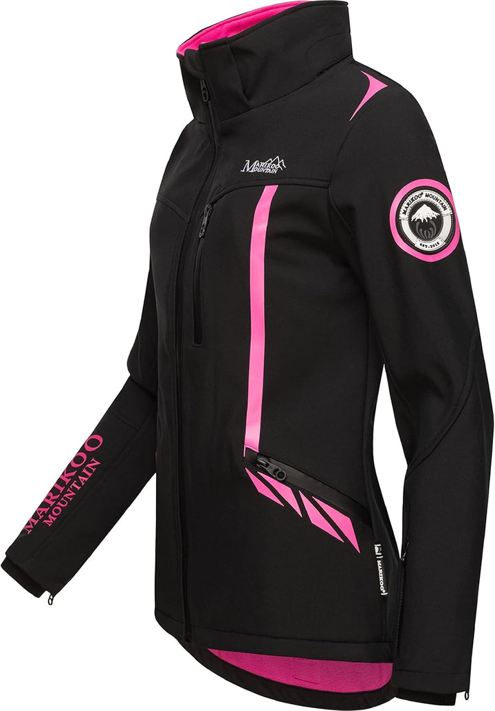 MARIKOO Damen Softshelljacke wasserdichte Funktionsjacke mit abnehmbarer Kapuze Mount-Cho-Oyu XS-XXL