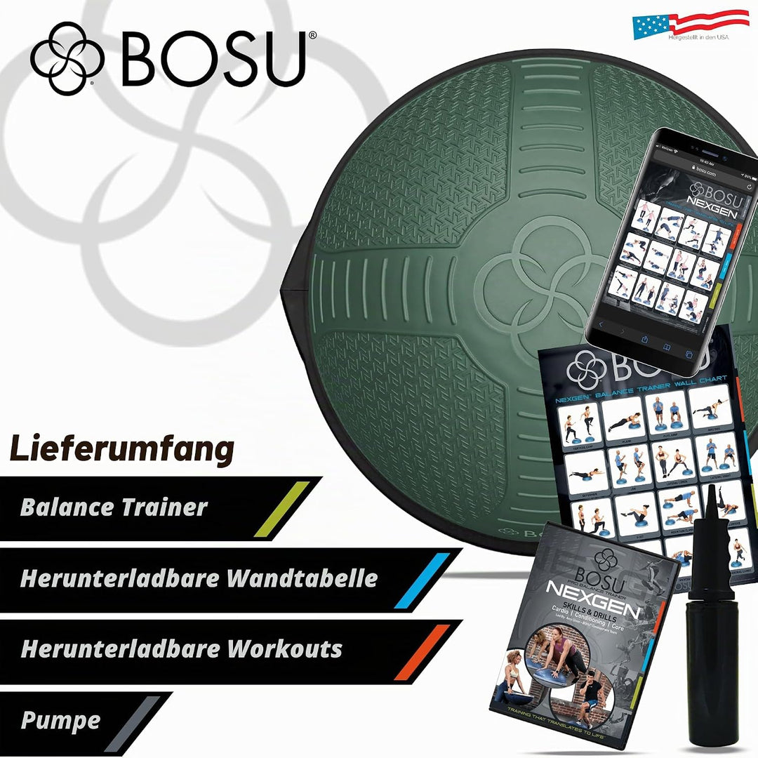 BOSU NexGen Balance-Trainer für Zuhause, ideal für präzise Körperhaltung und Cueing für Cardio-, Bew