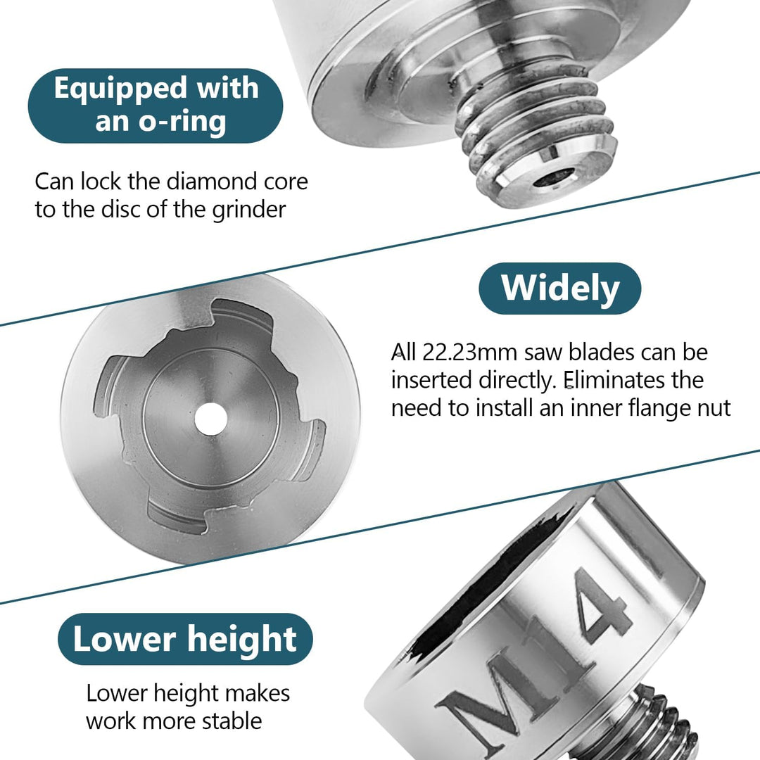 M14 Xlock Adapter, 45 mm X-Lock Adapter, Schnellspannmutter M14, Adapter für Winkelschleifer, Diaman
