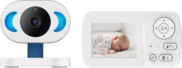 TELEFUNKEN Babyphone mit Kamera 2,4" Bildschrim, Nachtlicht, starre Kamera mit Infarotmodus, VOX-Mod