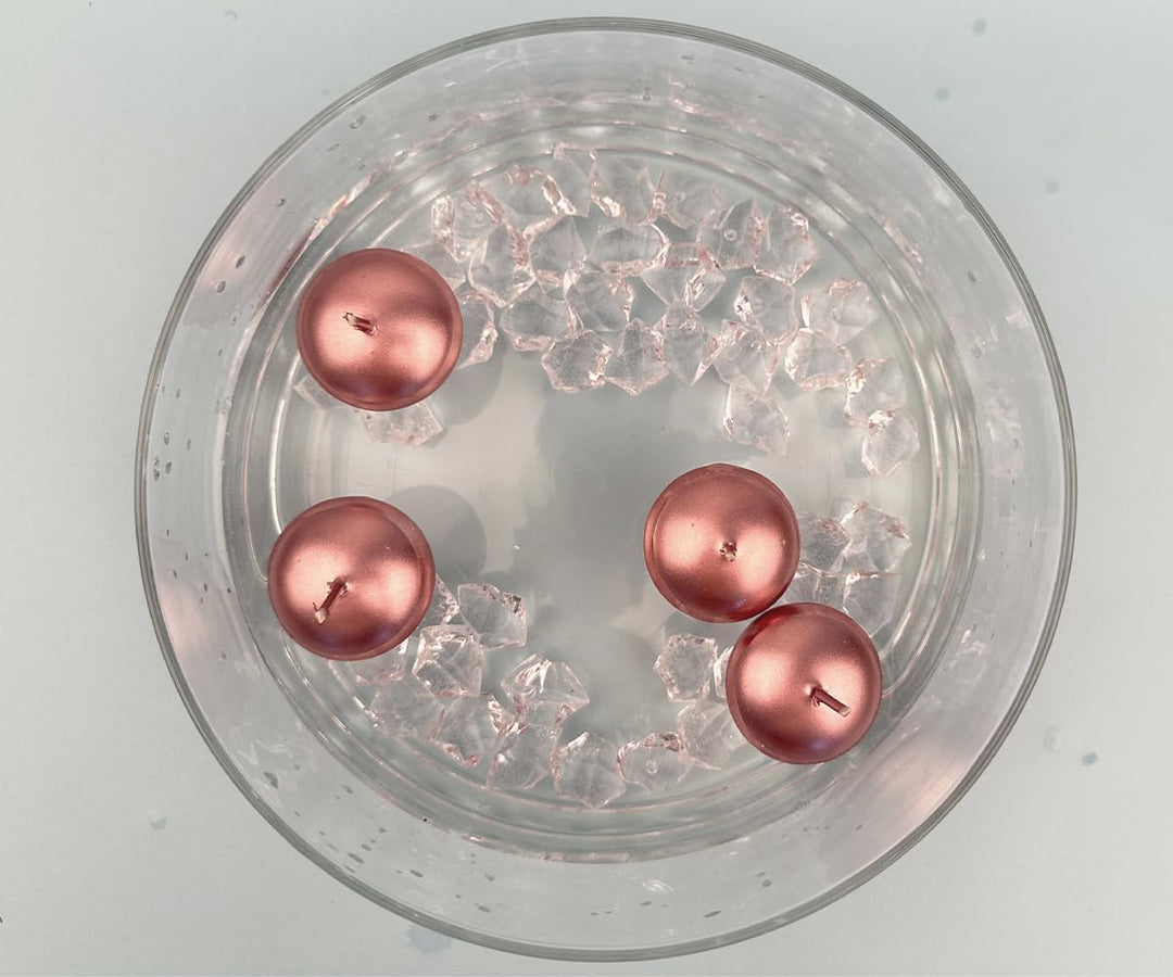 Schwimmkerzen 50 Stk Ø 40 mm Schwimmkerze Kerzen (Rose Gold), Rose Gold